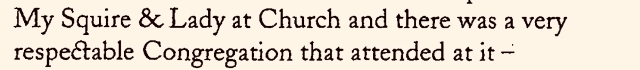 James Woodforde's digitised Diary entry for 4 February 1780, with 'respectable' in variant Caslon font