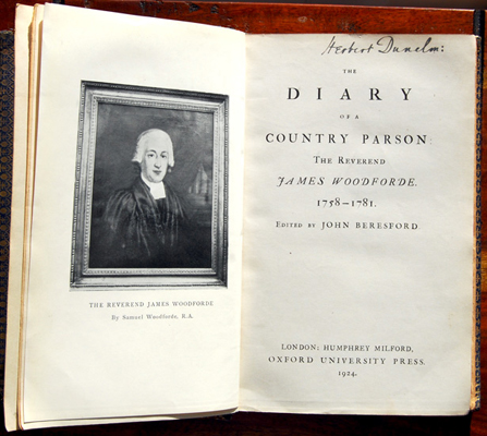 Beresford Woodforde vol 1st edn sml