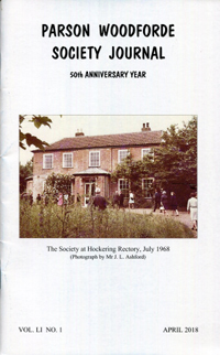 The 50th-Anniversary Journal (2018) of the Parson Woodforde Society
