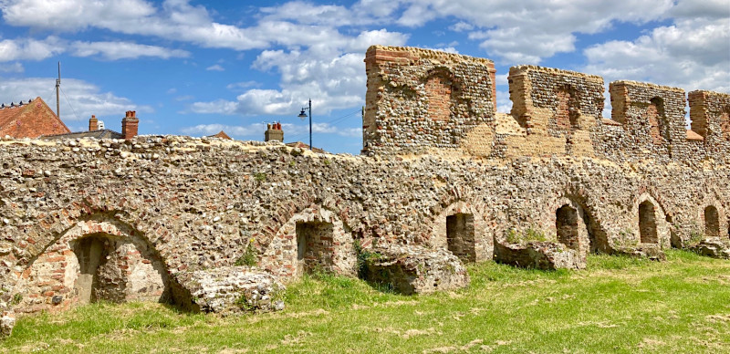 Part of the town wall of Great Yarmouth 2024